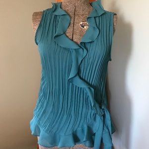 Sunny Leigh wrinkle wrap blouse